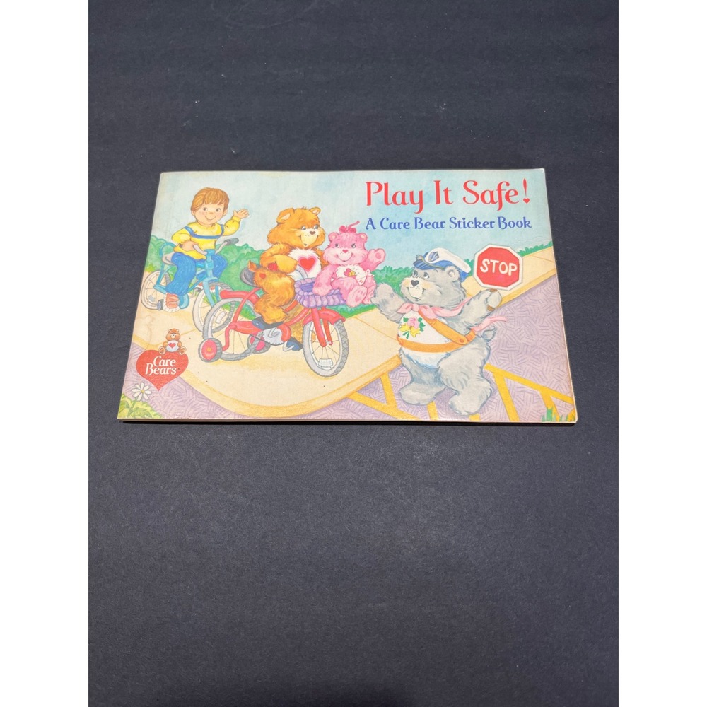 Vintage 1984 Care Bears Play It Safe Sticker Book Pizza Hut Exclusive Rare
